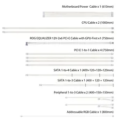 Блок живлення ASUS ROG Thor 1200W III ROG Equalizer 80+ Platinum (90YE00V9-B0NA00) White - мініатюра 10