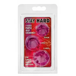 Scala Selection Stay Hard - Три ерекційні кільця (бузкові) Scala Selection DEL4692 98645 - мініатюра 2