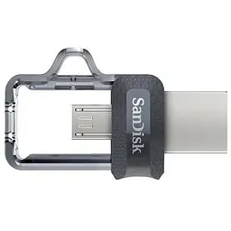 USB флеш накопичувач SanDisk 64GB Ultra Dual Black USB 3.0 OTG (SDDD3-064G-G46) - мініатюра 3