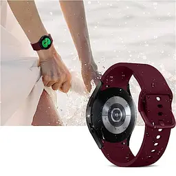 Ремінець силіконовий BeWatch Samsung Galaxy Watch 4/5/Pro SoftTouch Бордовий (0139308) - мініатюра 5