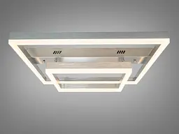 Стельова LED люстра 3 кільця 60Вт матовий хром - мініатюра 3
