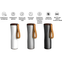 Термокухоль Xiaomi KissKissFish Moka Smart Coffee розумний із заварником білий - мініатюра 7
