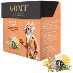 Чай зелений Graff Citrus space у пірамідках 36 г (20 шт. х 1.8 г)  - мініатюра 2