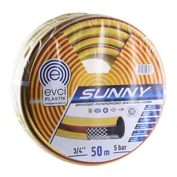 Шланг для поливу EVCI Plastik ″Райдуга - Сонечко″ 3/4″ - 50м, армований