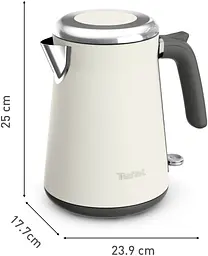 Tefal Електрочайник Collection 1.68л, Strix, нерж. сталь, бежевий - мініатюра 8