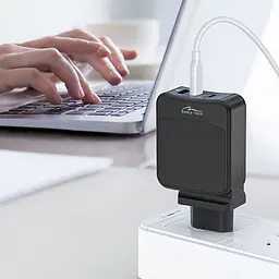 Зарядний пристрій 3xUSB 65W 2xUSB-C,USB-A PD QC 3.0, чорний Media-Tech - мініатюра 4