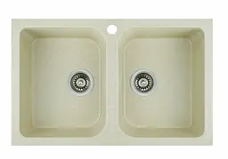 Кухонна мийка Platinum 7648W TWIN глянець Пісок (SP000024930)