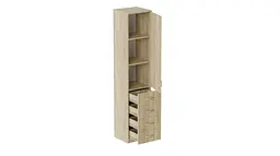 Пенал Анжело Ferrum-decor на 3 полиці з дверима та 4 ящиками 1900x400x380 ДСП Дуб Сонома 16 мм (FRD-104933) - мініатюра 2