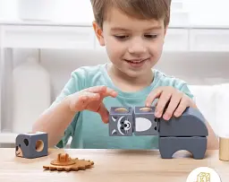 Дерев'яний конструктор Друзі лісових тварин Melissa & Doug Blockables Woodland Friends 16 деталей від 2 років (SKU-198) - мініатюра 7