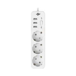 Мережевий фільтр PREMIUM LP-X3 USB 4 м White (2200 Вт) - мініатюра 2