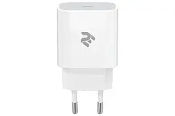 Сітчасте зарядне пристрій 2Е USB-C Wall Charger PD3.0 20W Білий
