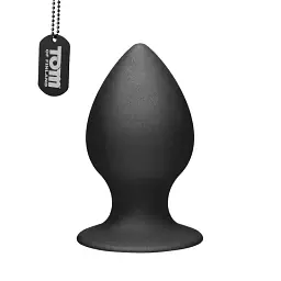 Анальна пробка з присоскою Tom of Finland Large Silicone Anal Plug, 11.5 см, чорний