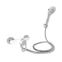 Змішувач для душу Lidz Latwa 010 (з душовим гарнітуром) (k40) LDLAT010WHI45426 White, Білий