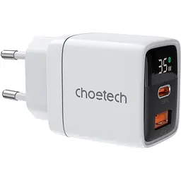 Мережевий зарядний пристрій Choetech PD6052-EU-WH USB-A/USB-С