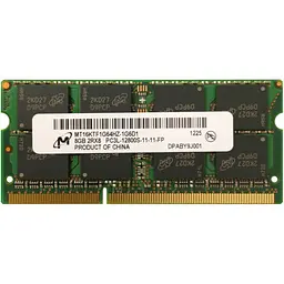 Оперативна пам'ять для ноутбука Micron SO-DIMM DDR3L 8GB 1600MHz PC3L-12800 2Rx8 Б/В