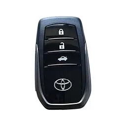 Чохол ключа Toyota білий+хромована окантовка (3 кнопки) TPU - мініатюра 2
