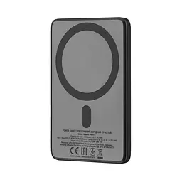 2E Акумулятор портативний літій-іонний Power Bank 2E Slim Wireless QI 5000мА·рік, 20Вт, PD, сірий - мініатюра 2