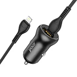 Адаптер автомобильный HOCO Type-C to Lightning Cable Smooth road car charger NZ5 30W black - мініатюра 5