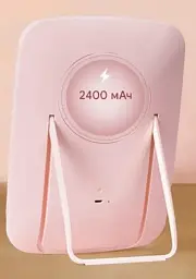 Дзеркало косметичне настільне Salon Professional Makeup Mirror 33 світлодіоди USB або батарейки рожевий - мініатюра 2
