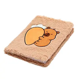 Блокнот плюшевий ZiBi Kids Line Capybara 9 А5 80 аркушів у клітинку, дизайн в асортименті (ZB.700023) - мініатюра 5