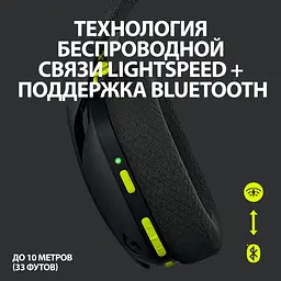 Гарнітура Logitech G435 LIGHTSPEED Wireless Gaming Black (981-001050) - мініатюра 2