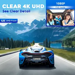 Автомобільний відеореєстратор Toguard 4K з передньою та задньою камерами, нічне бачення, карта 64 ГБ - мініатюра 4