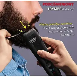 Тример Camry CR 2833 для бороди та вусів вакуумний до 60 хв роботи 35 Вт - мініатюра 8