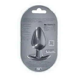 Анальна пробка Ouch! Smooth Anal Plug Metallic L 8.9 см (сірий) - мініатюра 7