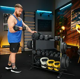 Стійка 3-рівнева для гантелей, грифів та гирь Trex Sport TX-075DR - мініатюра 11