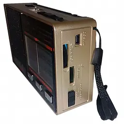Радіо приймач на акумуляторі колонка з радіо та ліхтариком FM USB MicroSD Golon RX-8866 - мініатюра 3