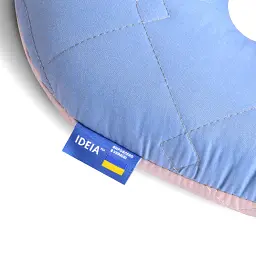 Подушка рогалик для подорожей Ideia Travel 32х32 см джинсово-сіра (0800073548) - мініатюра 3