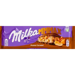 Шоколад Milka Mmmax молочний з карамельною начинкою з арахісом та арахісовою начинкою з дутим рисом 276г