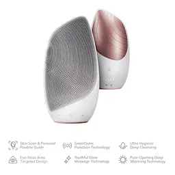 Електронна звукова термощітка для обличчя GESKE Sonic Thermo Facial Brush 6 в 1 пудрова - мініатюра 4