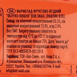 Натуральний мармелад Bob Snail Яблуко-Вишня 38 г - мініатюра 3