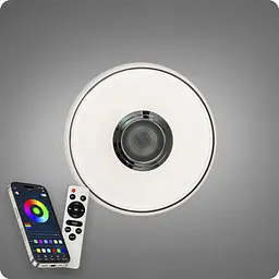 Люстра світлодіодна 517 Dlight RGB з пультом і колонкою 45Вт Білий (02172) - мініатюра 7