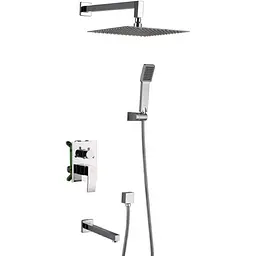Душова система прихованого монтажу Gappo 1/4 G7102, 3 функції, Хром