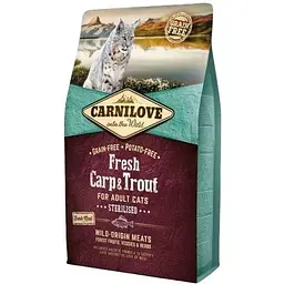 Сухий корм Carnilove Fresh Carp & Trout для стерилізованих котів риба 2 кг