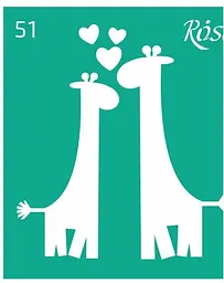 Трафарет багаторазовий самоклеючий №51 9×10см Love Rosa Talent