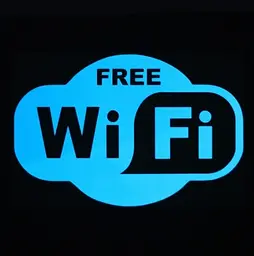 Люминесцентная наклейка Wi-Fi 200 на 135 мм голубой