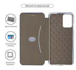 Чехол-книжка для Motorola G04/G24/G04s/E14, G-Case, синий, кожаный чехол-книжка из экокожи (PU) и TPU, с магнитом, с подставкой и вместительным кардхолдером, противоударный, защита всего корпуса, ArmorStandart (ARM73898) - мініатюра 3