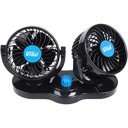 Вентилятор автомобільний Vitol подвійний 4" 12V 6.5W (HX-T303-1)