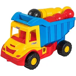 Вантажівка TIGRES 4*2*26см "Multi truck" з кеглями арт.39220 жовтий