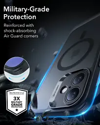 Чохол із склом ESR Classic Pro Case (HaloLock) Set Frosted Black для iPhone 16 (1A7760104) - мініатюра 4