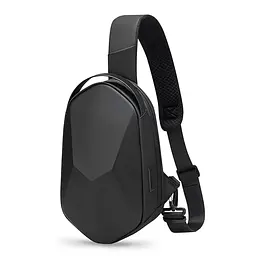Рюкзак Mark Ryden MR7507 з однією лямкою з USB-портом та жорсткою лицьовою панеллю (Чорний)