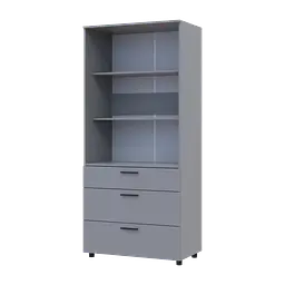 Шафа для одягу Doros Торн Сірий 2 ДСП/3Ш (полиці) 90х51.6х200 (44900442) - мініатюра 4