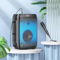 Бездротова акумуляторна Bluetooth колонка BT5.0 бумбокс 20W акустична система з LED RGB підсвічуванням BOROFONE BP10 - мініатюра 3