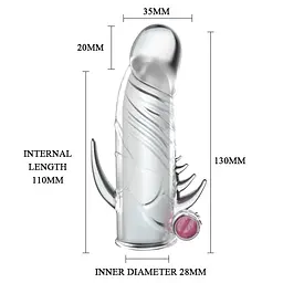 Насадка на пеніс із вібрацією Baile Penis Sleeve Vibrating Baile BI-010045Z-2 99118 - мініатюра 6