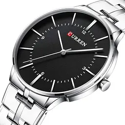 Годинник наручний Curren 8321 Silver Black Silver (18687) - мініатюра 2