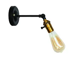 Бра настінне Levistella 752WC1902-1, E27, 60W, чорний, золота деталь, сучасний стиль для дому