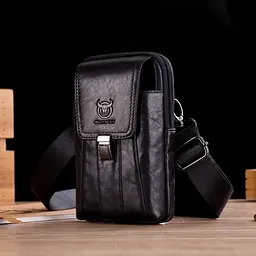 Чоловіча шкіряна сумка BULL 11х18х5 см 000295726 - мініатюра 4